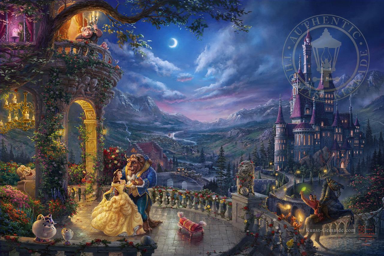 Beauty and the Beast Dancing in the Moonlight TK Disney Ölgemälde